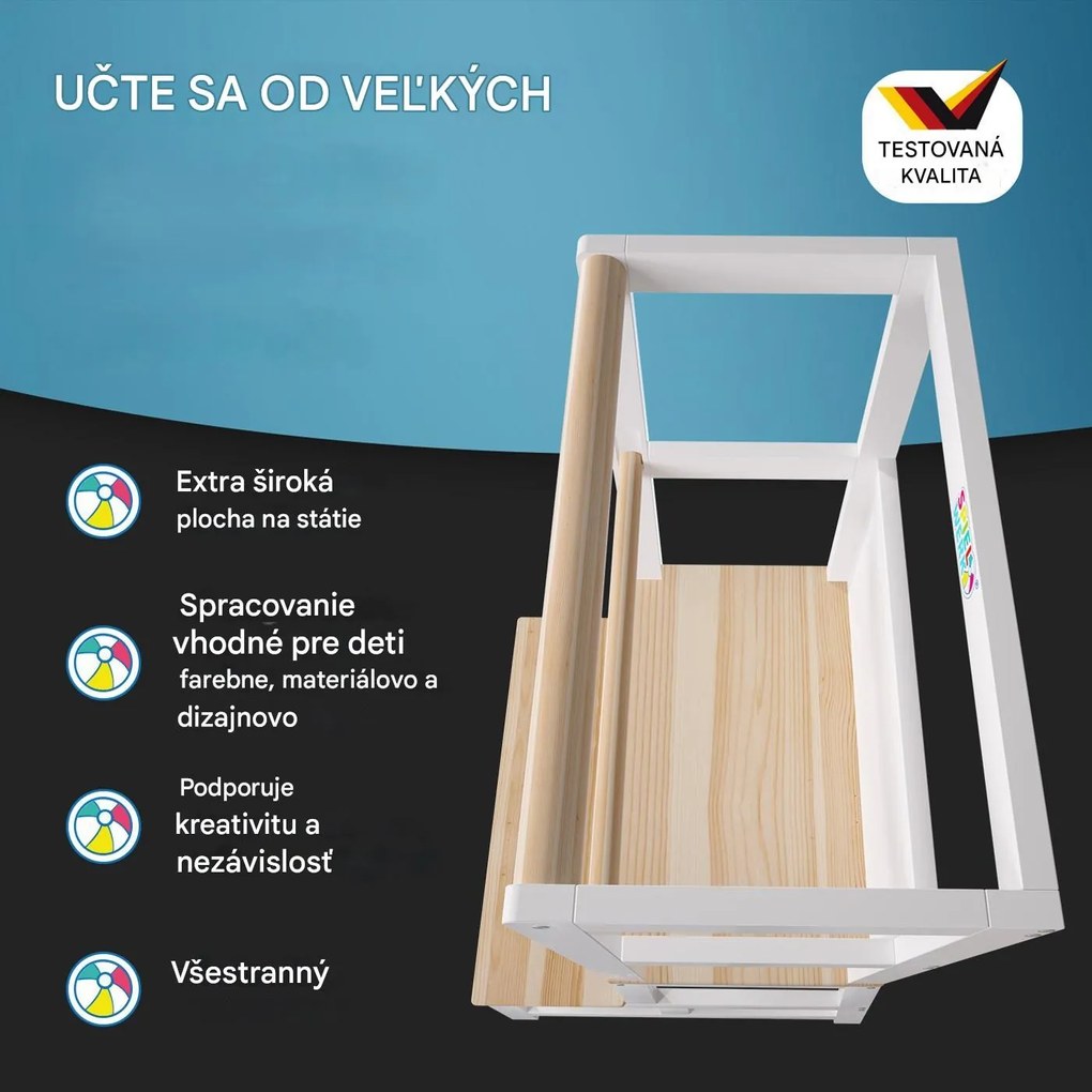 InternetovaZahrada Detská učiaca veža Barn 93x51x50 cm - prírodná