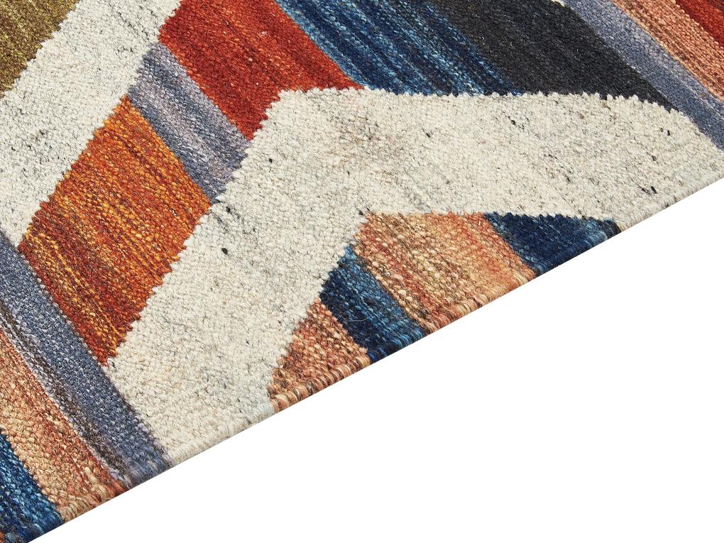 Vlnený kelímový koberec 140 x 200 cm viacfarebný MRGASHAT Beliani
