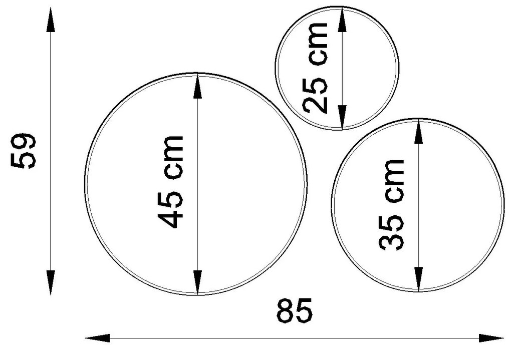 Stropné svietidlo Arena, 1x biele plastové tienidlo, (biely plast), (fi 35 cm)