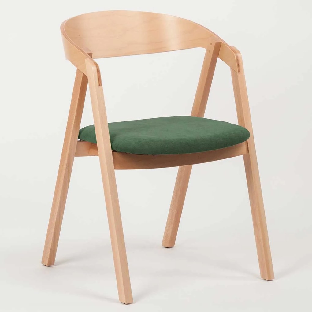 Stima stolička GURU buk s čalúneným sedákom Vyberte odtieň ->: Tmavo hnedá, Vyberte látku ->: LUX Terracotta 10