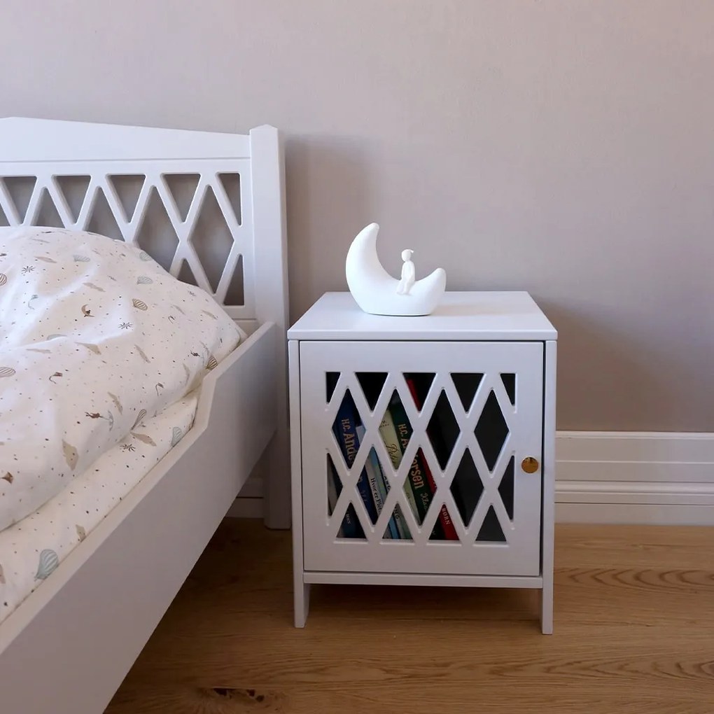 Cam Cam ApS Nočná lampička s farebným svetlom Moon Shell Off-White