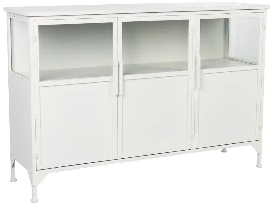 Biela kovová vitrína 35x80 cm Miya – White Label