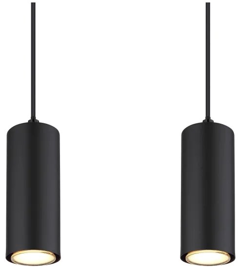 Globo 57911-4HBW - Luster na lanku ROBBY 4xGU10/35W/230V čierna/hnedá