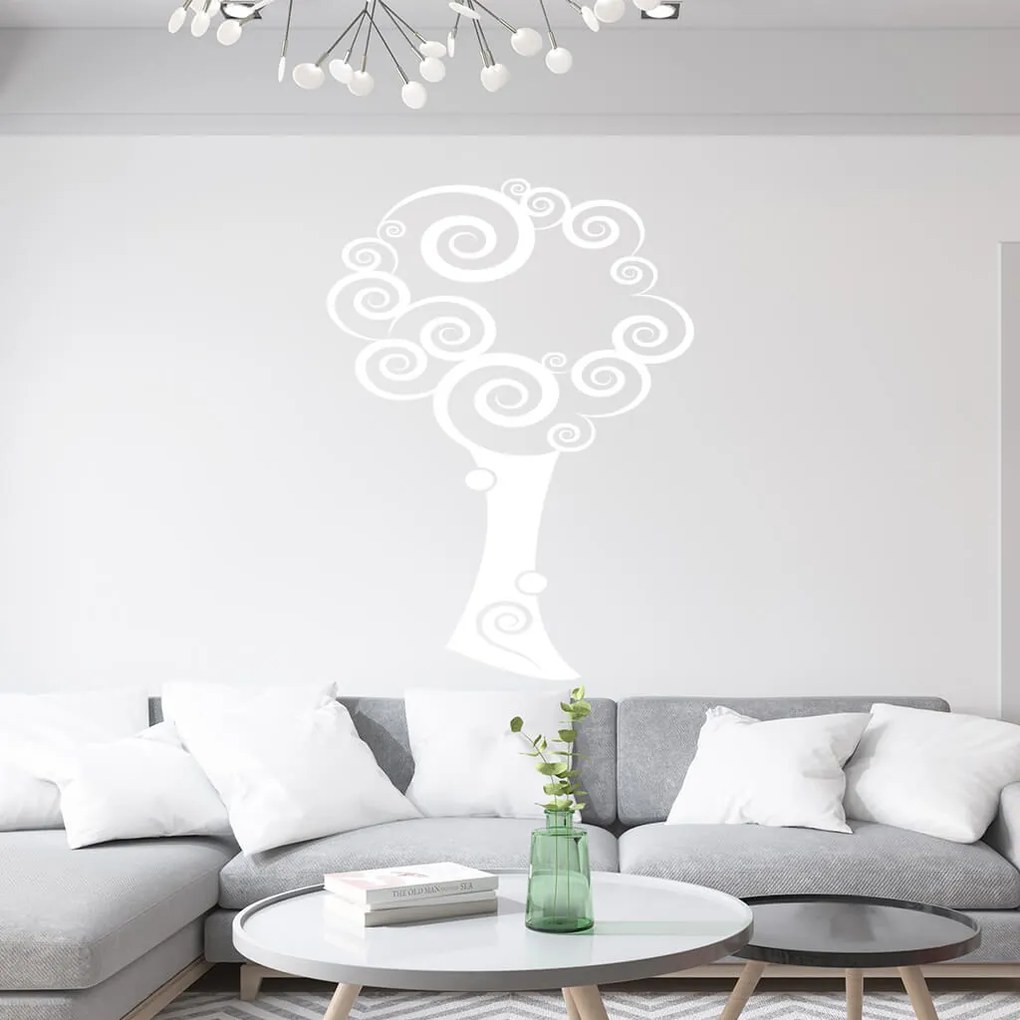 Veselá Stena Samolepka Tajomný strom Farba: oranžová, Veľkosť: 40 x 54 cm