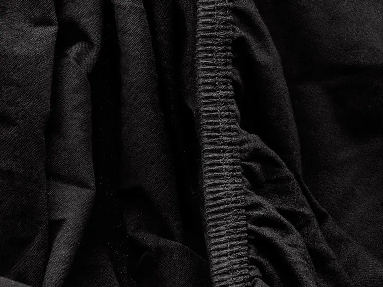 Biberna Napínacia plachta na vrchný matrac (čierna, 180 – 200 x 200 cm) (100227070)