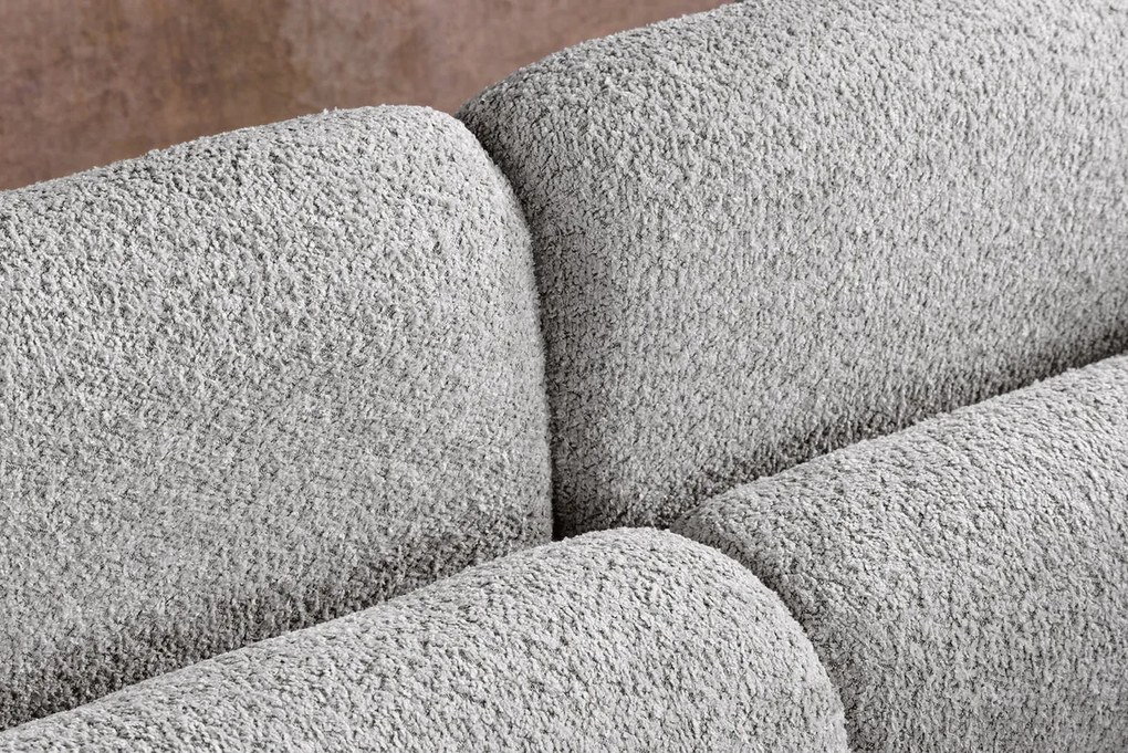Pohovka ART DECO 200 cm bouclé šedá