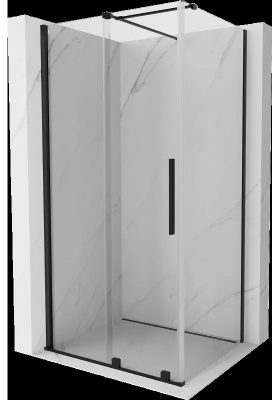Mexen Velar sprchová kabína, posuvné dvere 110 x 120 cm, Priehľadné, Čierna - 871-110-120-01-70