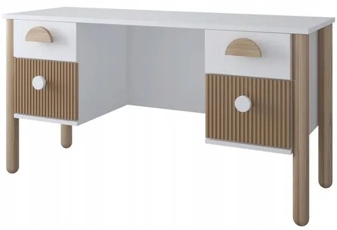 Písací stolík LOFT, biely