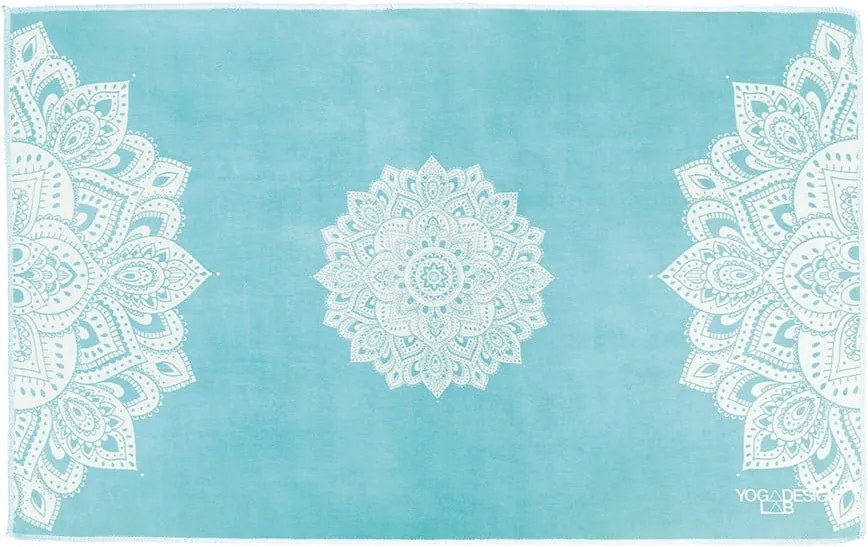 Malý uterák na jogu Yoga Design Lab Mandala Turqouise, 61 x 38 cm