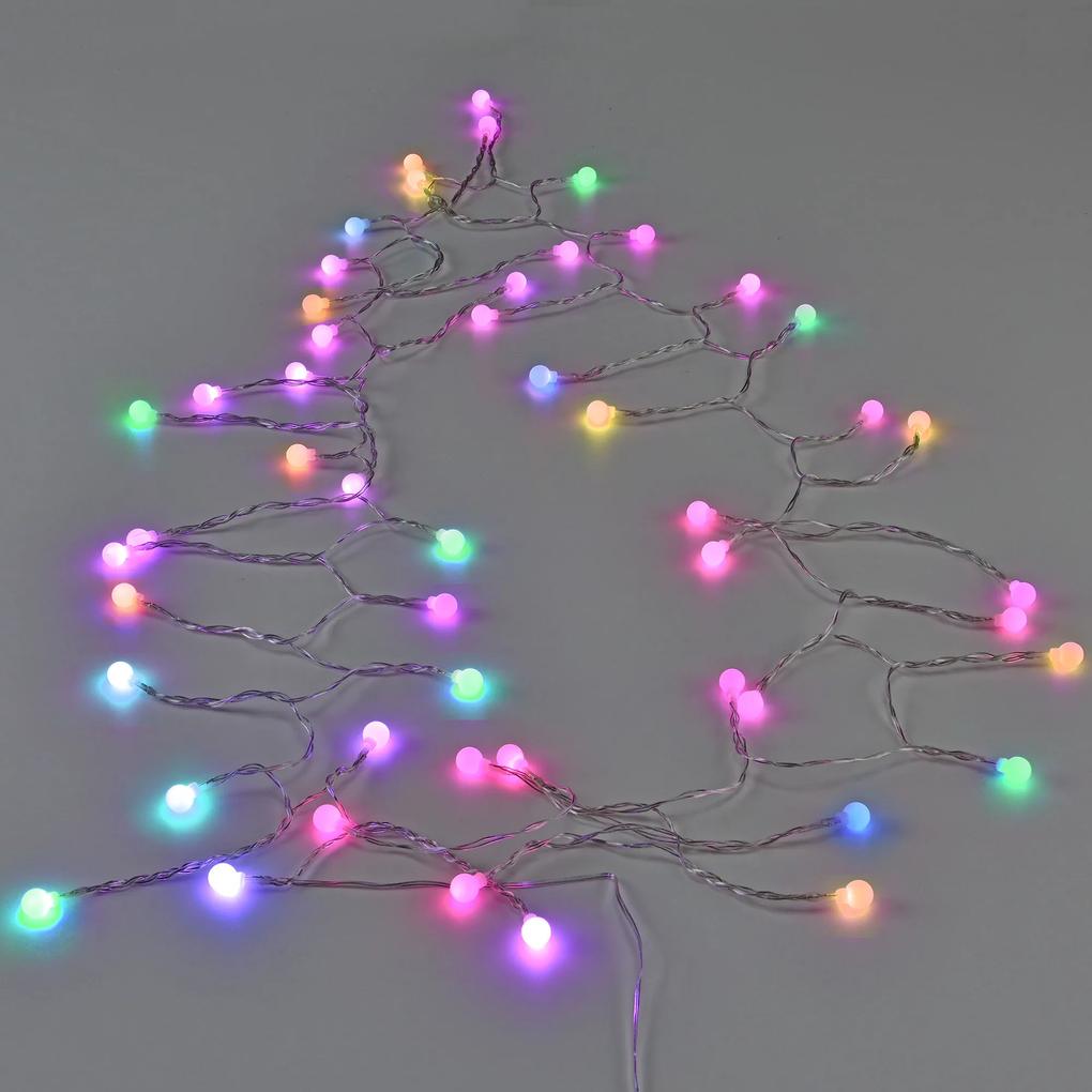 [in.tec]® Vianočná LED reťaz - 7 rôznych farieb, automatické striedanie - 50 guliek