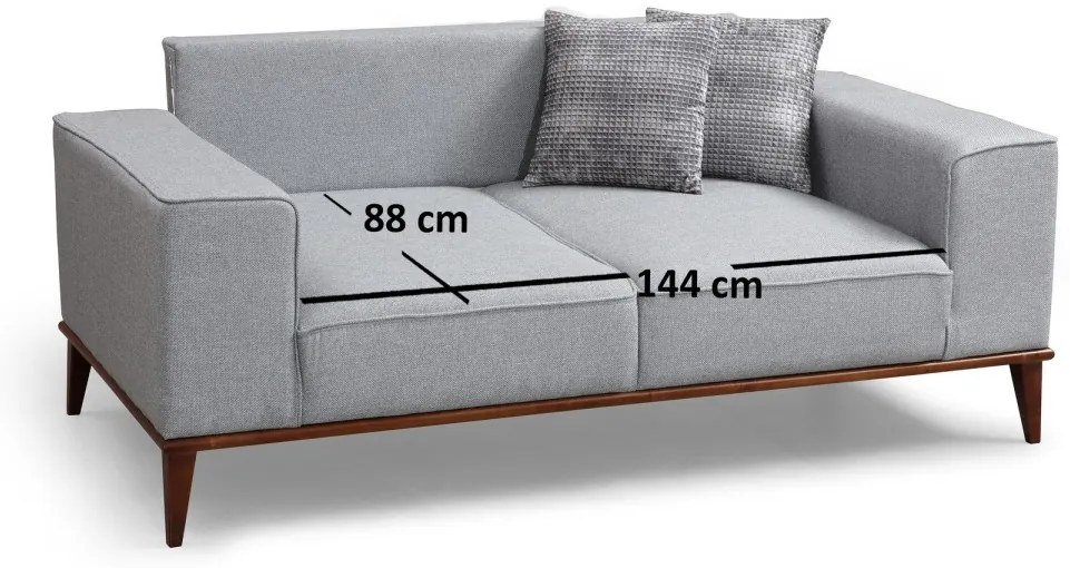 Dvojmiestna pohovka Montana 184 cm šedá