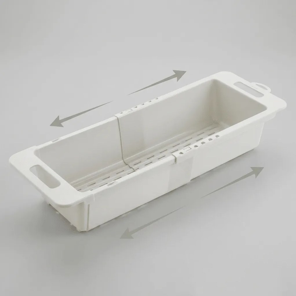 METALTEX Nastaviteľný odkvapkávač, posuvný organizér do drezu - DRAINFLEX, 35 - 52 cm