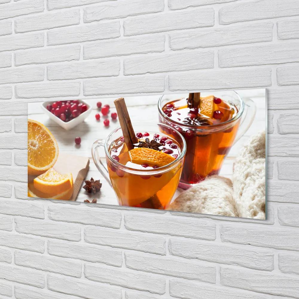 Obraz plexi Winter tea cup 120x60 cm