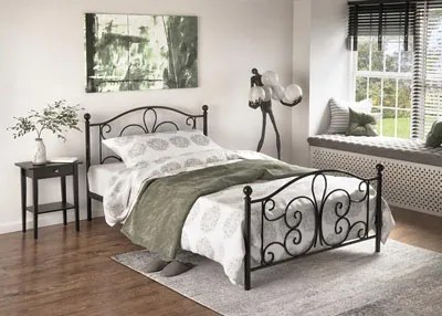 Jednolôžková posteľ 120 cm Patience Black (bez matraca) (čierna). Akcia -14%. Vlastná spoľahlivá doprava až k Vám domov. 1039447