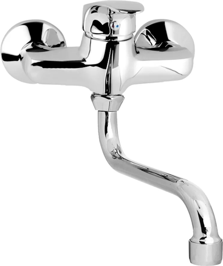 Mereo, Mereo Drezová nástenná batéria, Sonáta, 100 mm, s ramienkom rúrkovým ø 18 mm - 300 mm, chróm, MER-CB301A06N