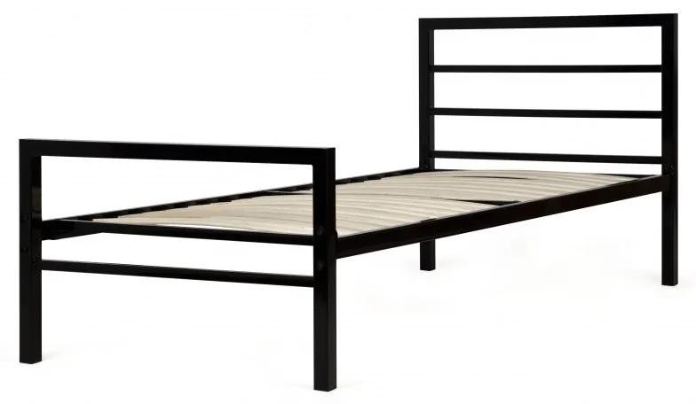 Hector Kovová posteľ Eveline 90x200 jednolôžko čierna