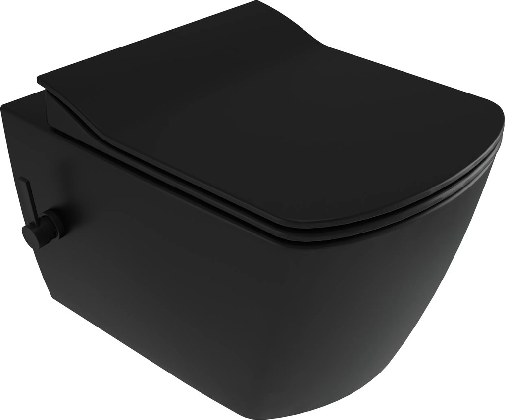 Deante Blur, záchodová WC misa s funkciou bidetu 525x372x349 mm, čierna matná, DEA-CDZ_NWPW