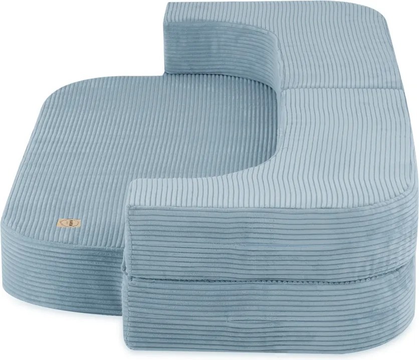 Rozkladacia detská pohovka  - modrá, prémiový menčester