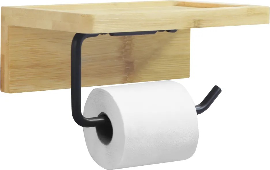 Držiak na toaletný papier, hnedá/čierna, REKUSI
