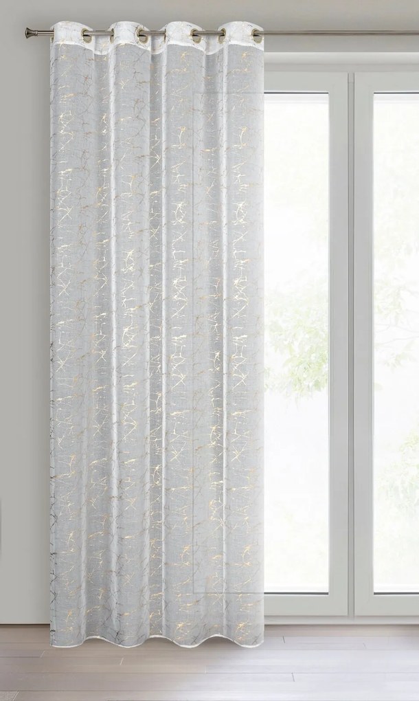 ZÁCLONA NA KRÚŽKOCH REVA1 140X250 CM VZOROVANÁ