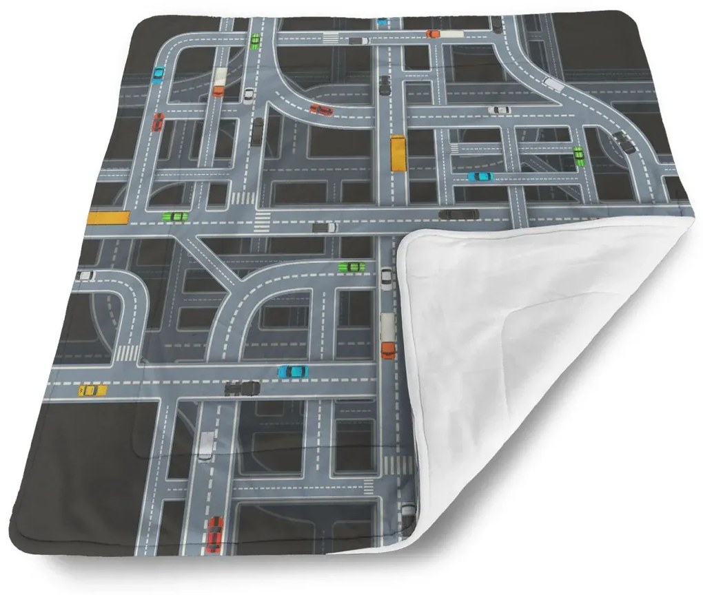 Sablio Deka pre bábätko Detská autodráha - 90x120 cm