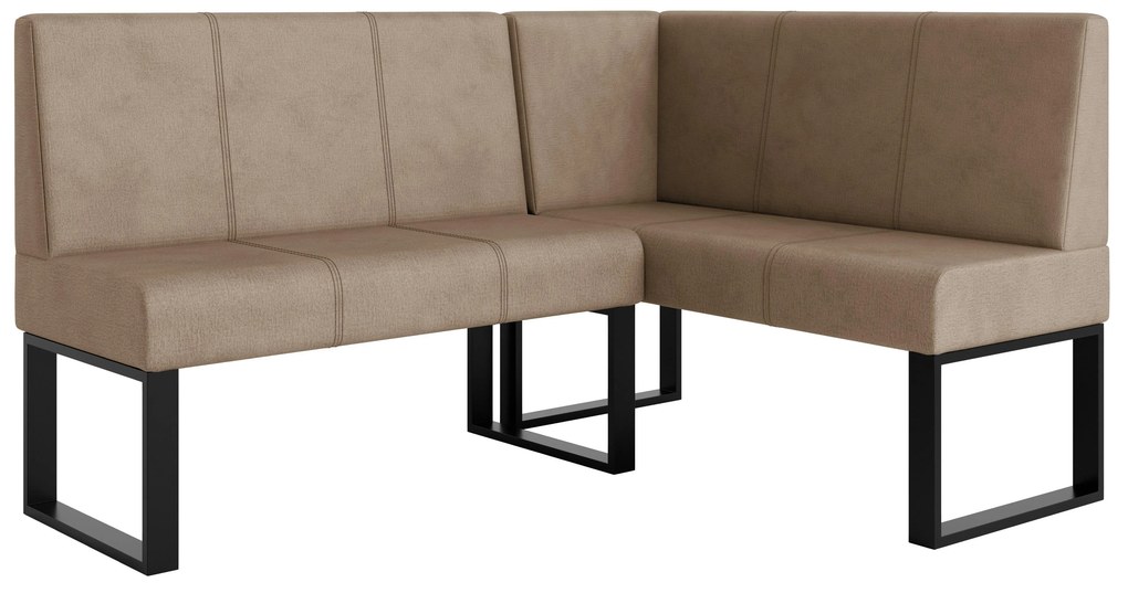 Rohová lavica Bernio 140x200 (tmavobéžová) (P). Akcia -20%. Vlastná spoľahlivá doprava až k Vám domov. 1129852