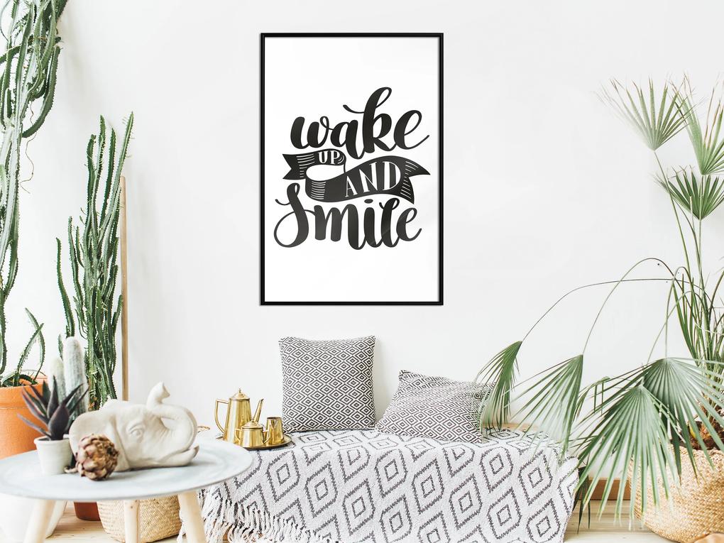 Artgeist Plagát - Wake up and Smile [Poster] Veľkosť: 20x30, Verzia: Zlatý rám