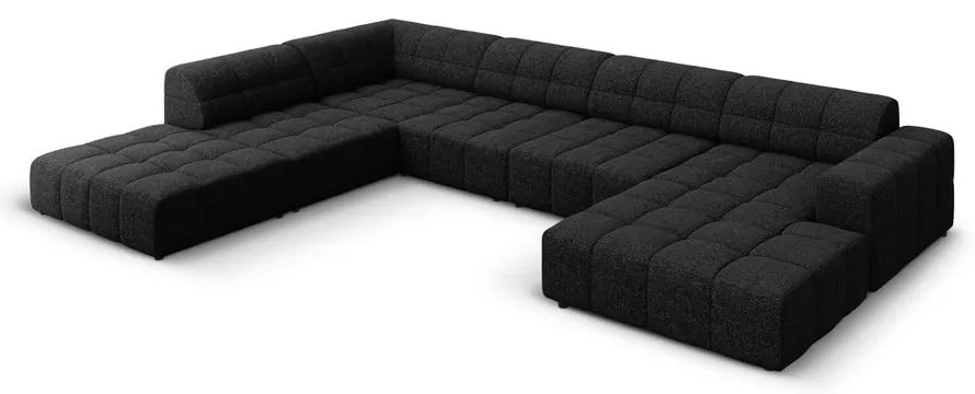 Antracitová rohová pohovka (ľavý roh/do "U") Chicago – Cosmopolitan Design