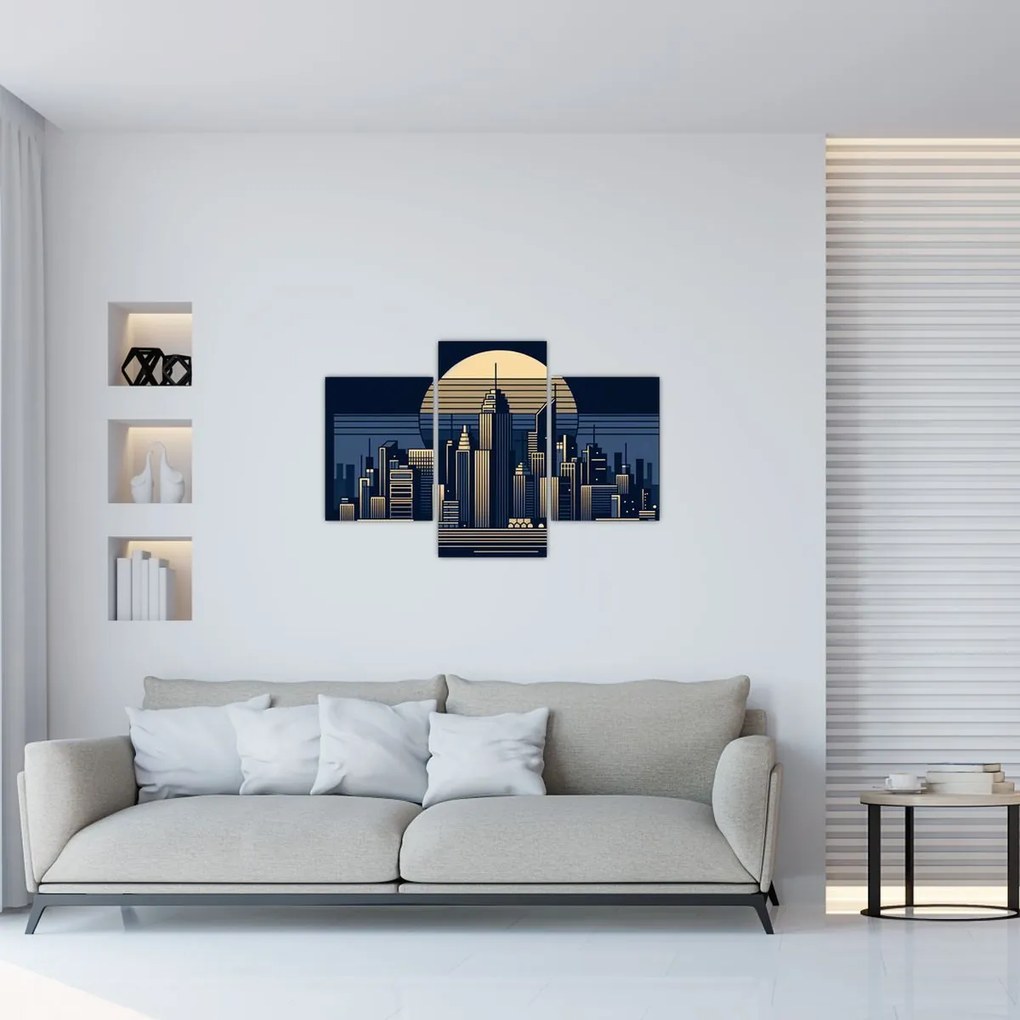 Obraz – Geometrické mesto (90x60 cm)