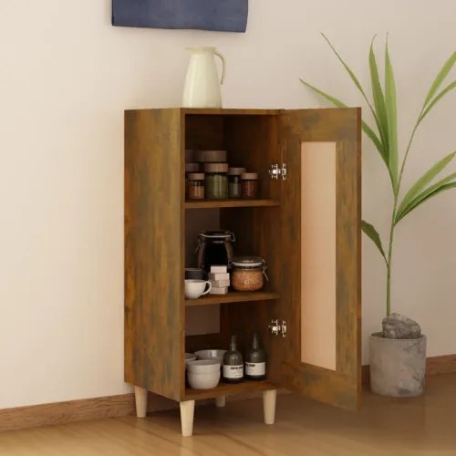 vidaXL Komoda dymový dub 34,5x34x90 cm spracované drevo-