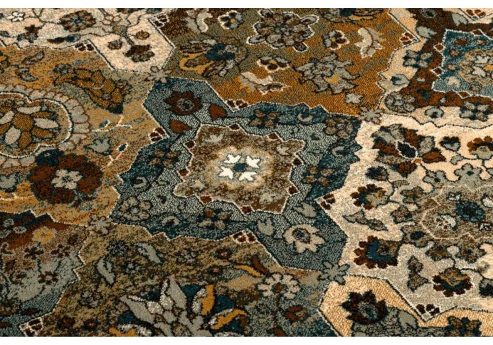 Vlnený kusový koberec Samari hnedobéžový 235x350cm