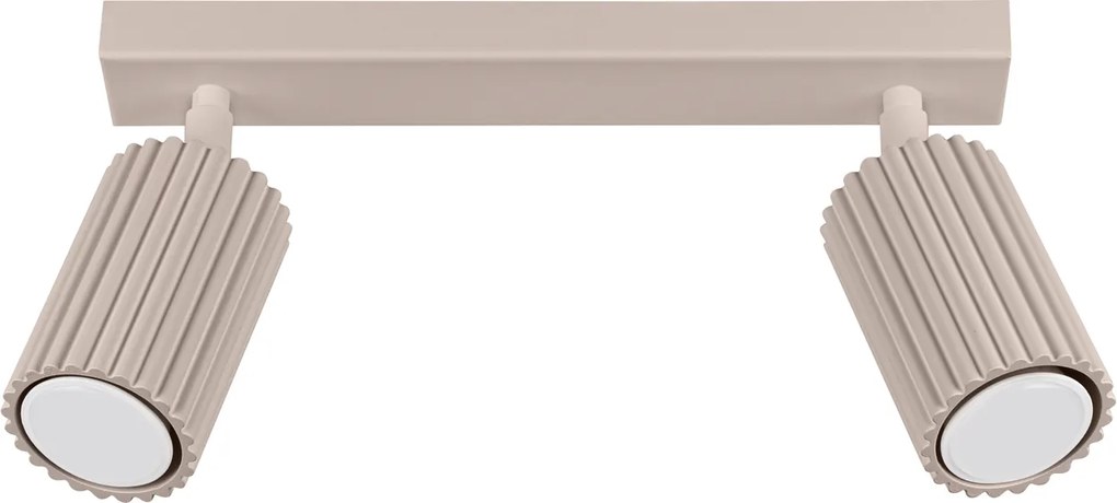 Bodové svietidlo Karbon, 2x tmavobéžové hliníkové tienidlo, (možnosť polohovania)