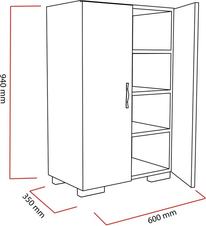 Skrinka na topánky Mada White