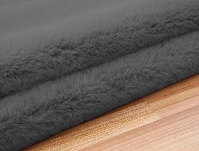 Protišmykový koberec RABBIT sivý kruh