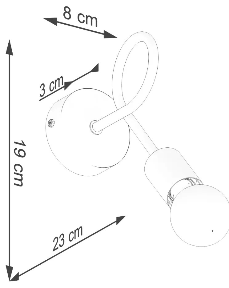 Sollux Lighting Nástenné svietidlo LEVAR čierne