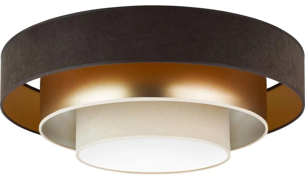 Duolla - LED Stropné svietidlo LUNETA LED/26W/230V pr. 60 cm 4000K hnedá/zlatá