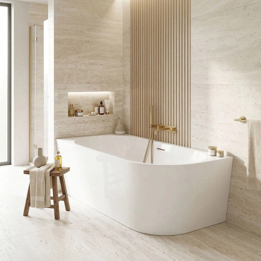 Rea Rea, Akrylová rohová vaňa SYDNEY BELLANTO LEFT 170cm, KPL-W7901