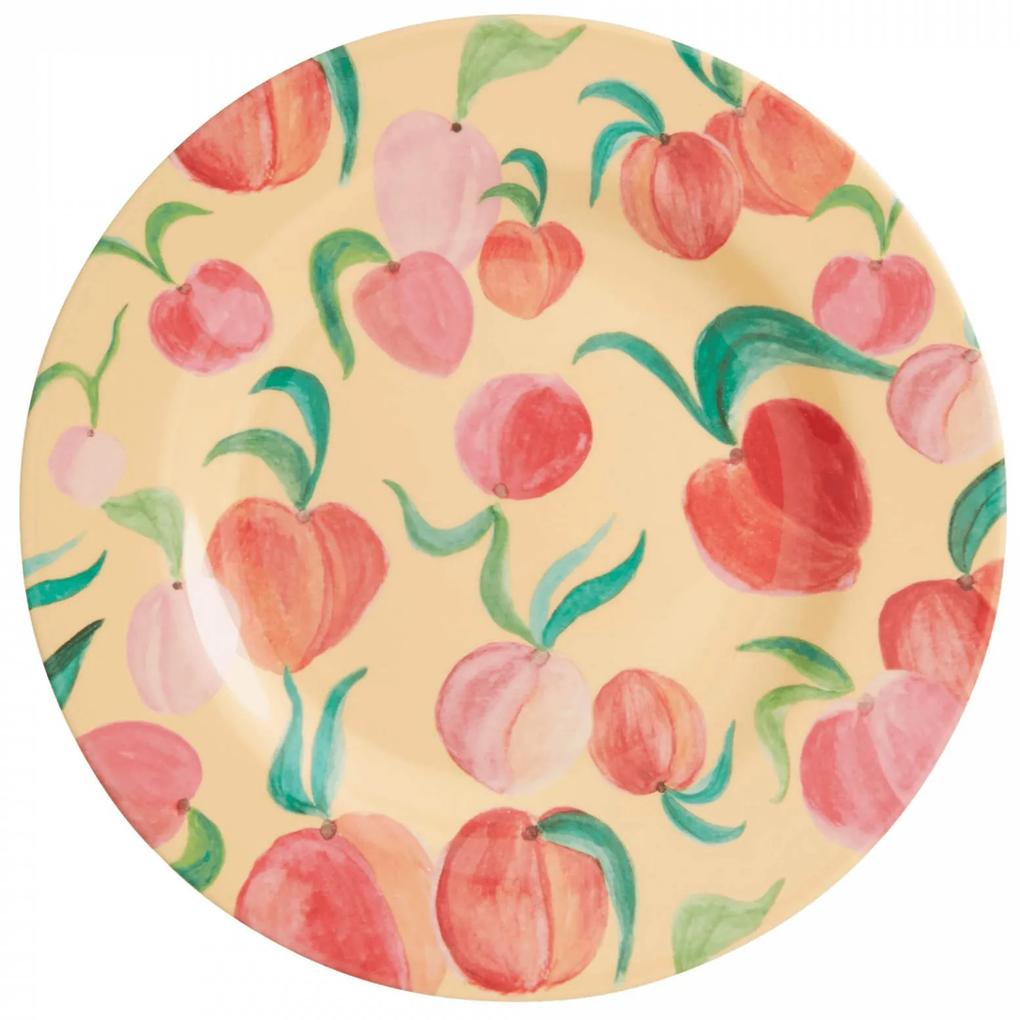 rice Melamínový tanier Peach Print 20 cm | BIANO