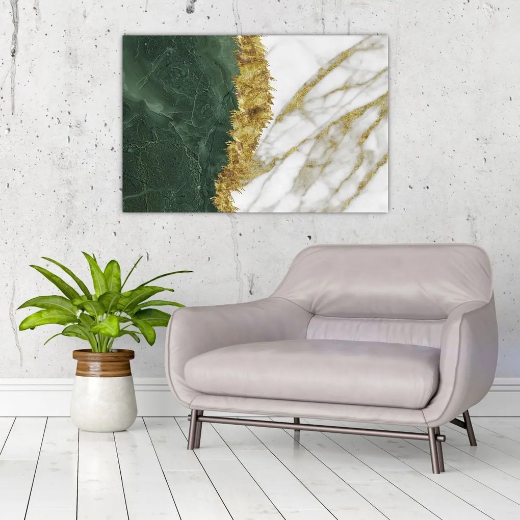 Obraz - Zelený mramor N⁰1 (90x60 cm)
