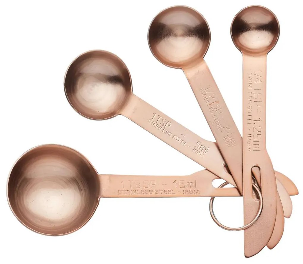 Kitchen Craft Odmerky MasterClass Copper – set 4 ks