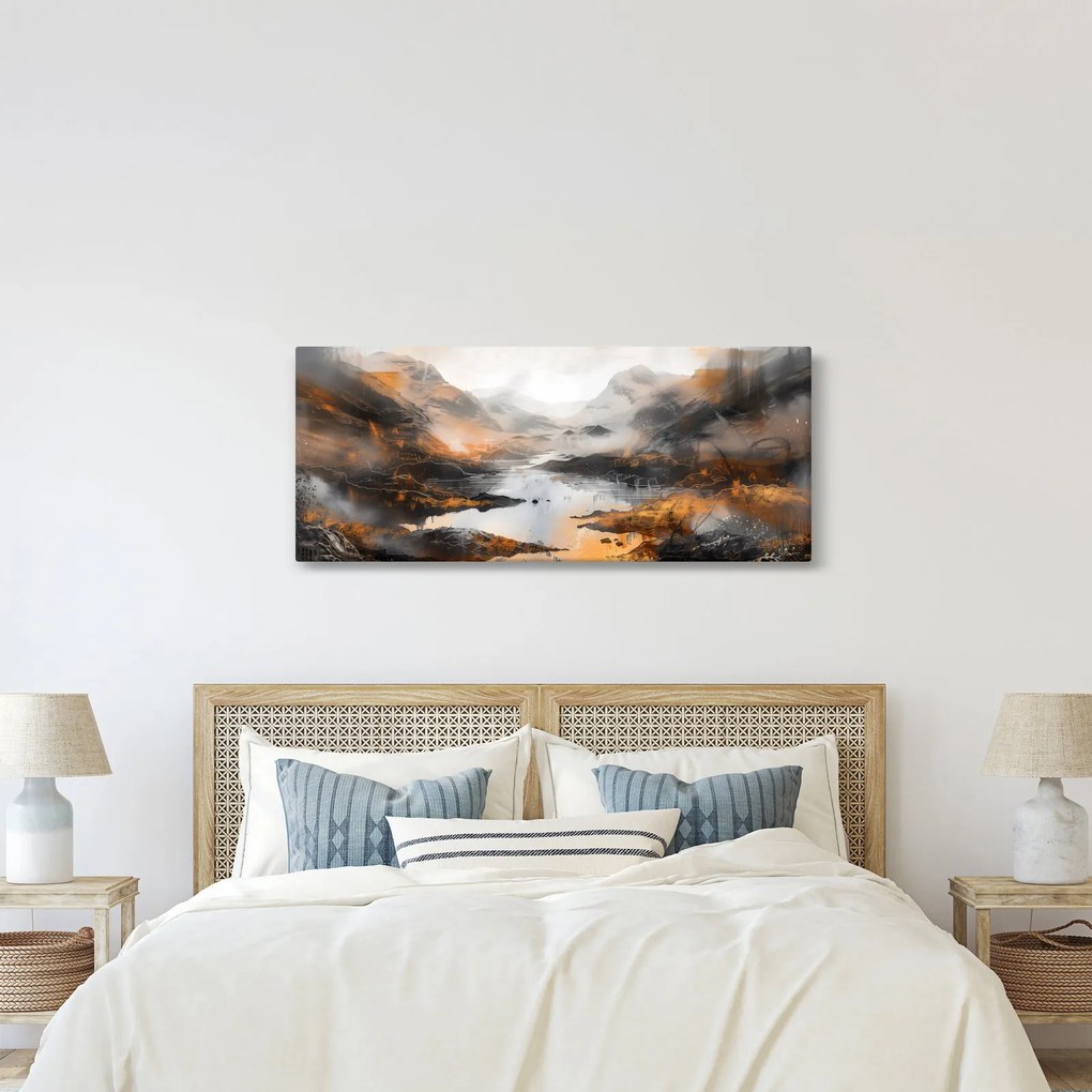 Obraz - Maľba horskej krajiny (120x50 cm)