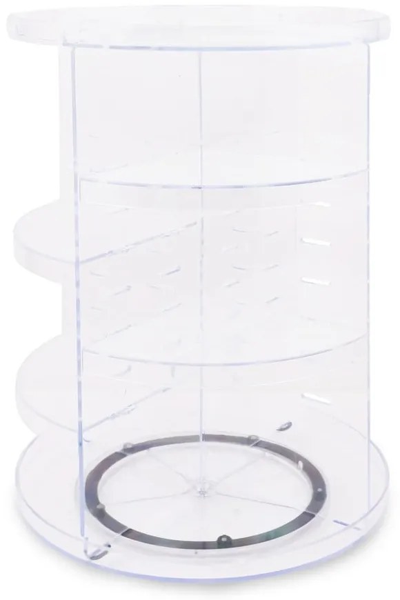 Priehľadný otočný plastový kúpeľňový organizér na kozmetiku - Hermia