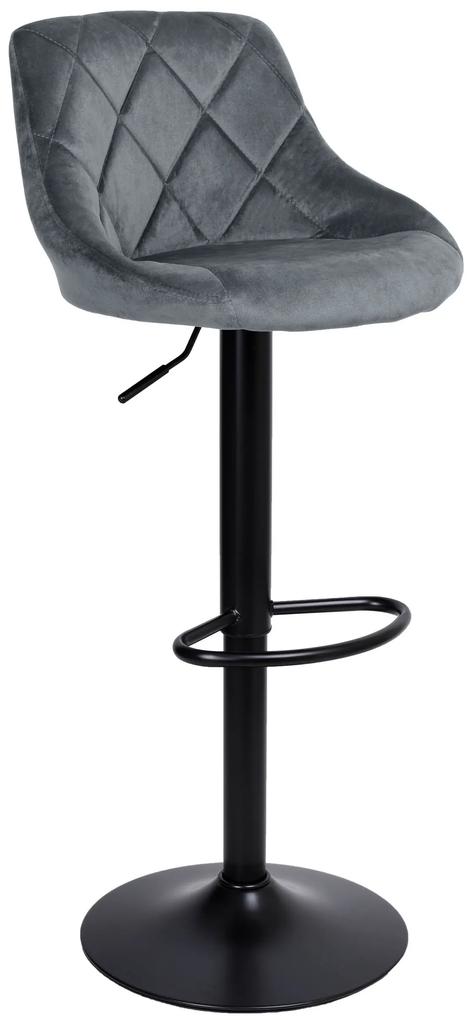 Barová stolička cydro black velvet grafit | jaks