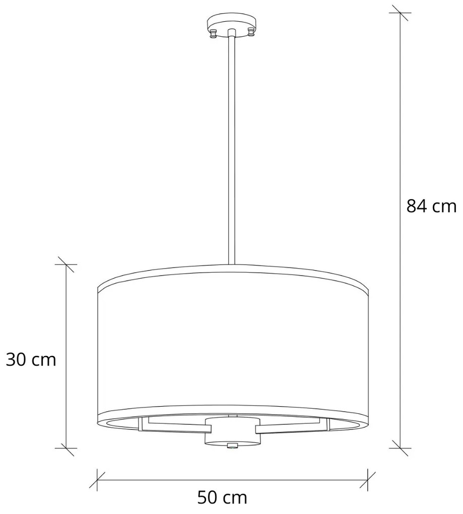 Závesné svietidlo Way III retro zlatá/béžová