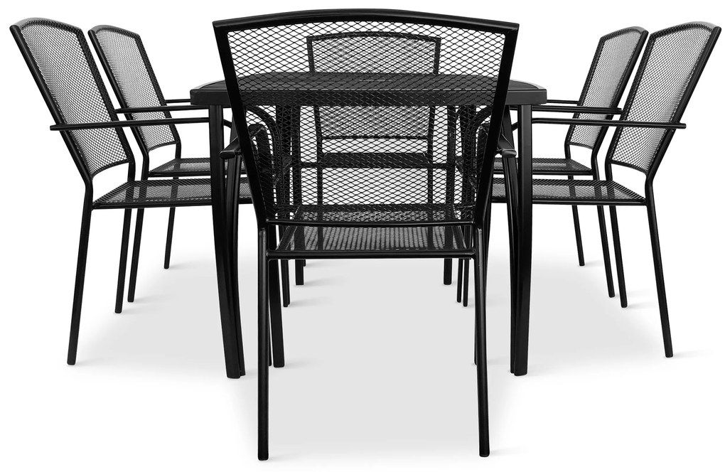 Záhradná kovová zostava Lana + 6x kovová stolička Lana steel ZWMC-19