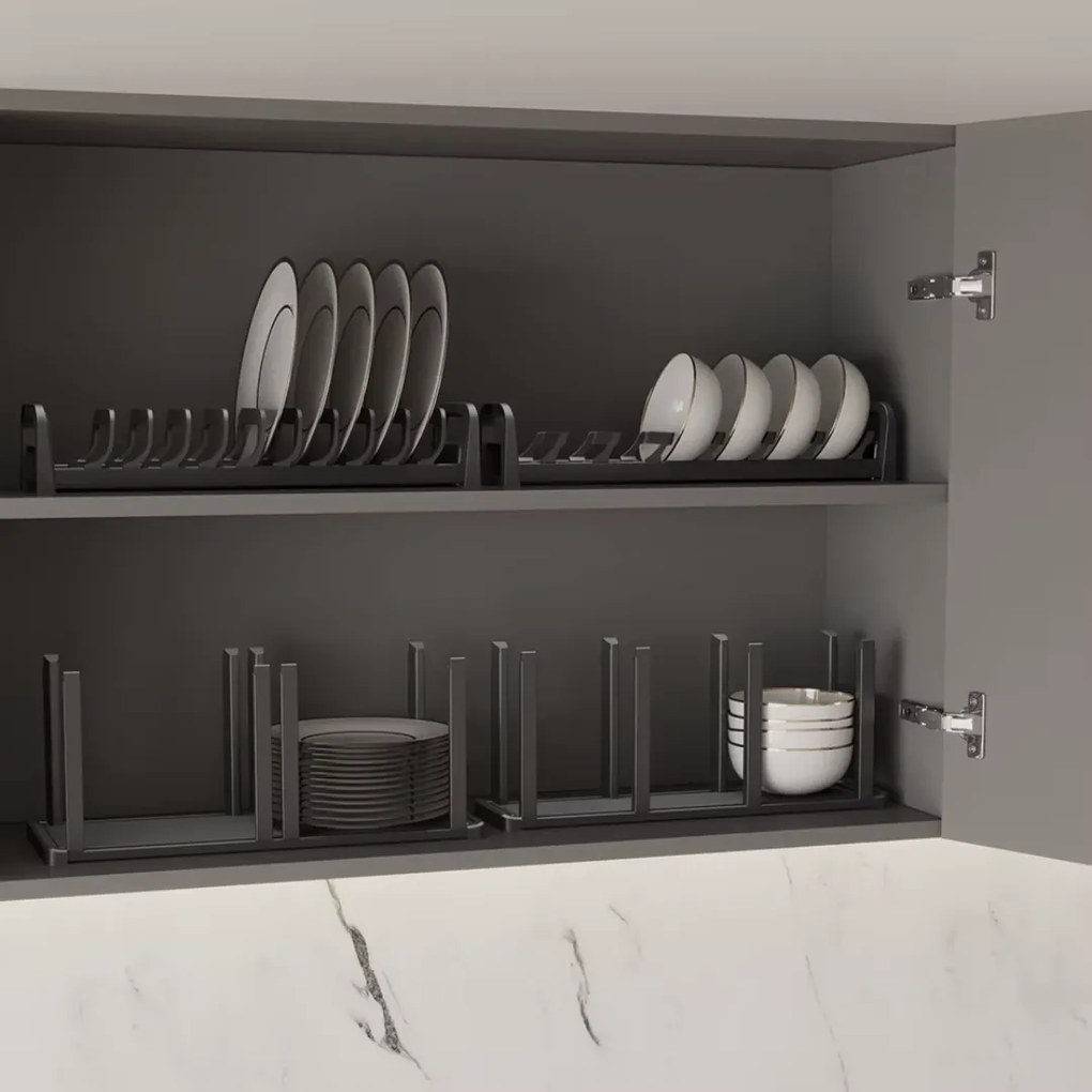 IN-DURO Držiak na taniere do zásuvky STRIPES , 16 x 47 x 18 cm , antracit