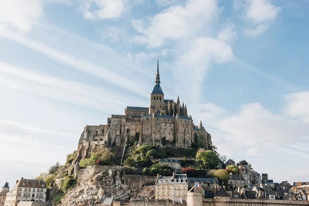 Samolepiaca fototapeta hrad Mont-Saint-Michel - 150x100