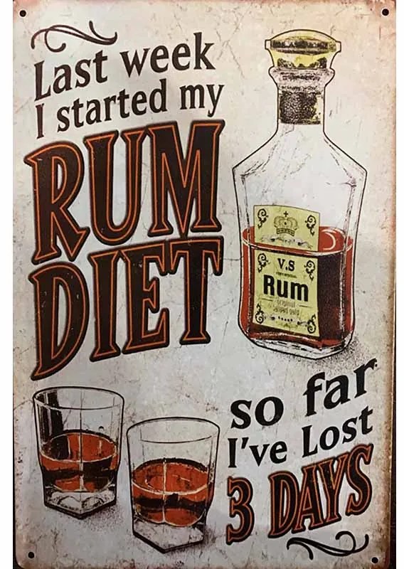 Ceduľa Rum Diet