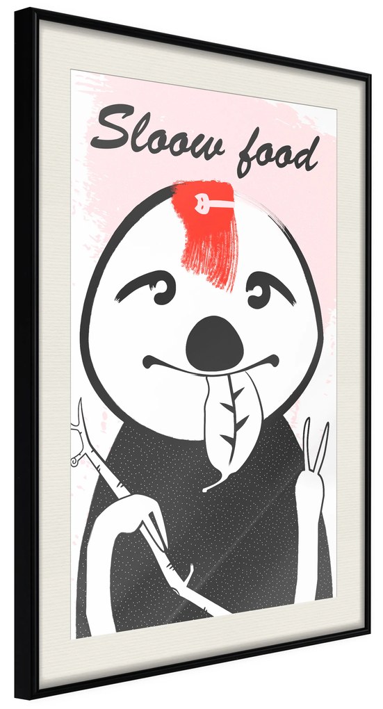 Artgeist Plagát - Sloth Trendsetter [Poster] Veľkosť: 30x45, Verzia: Čierny rám s passe-partout