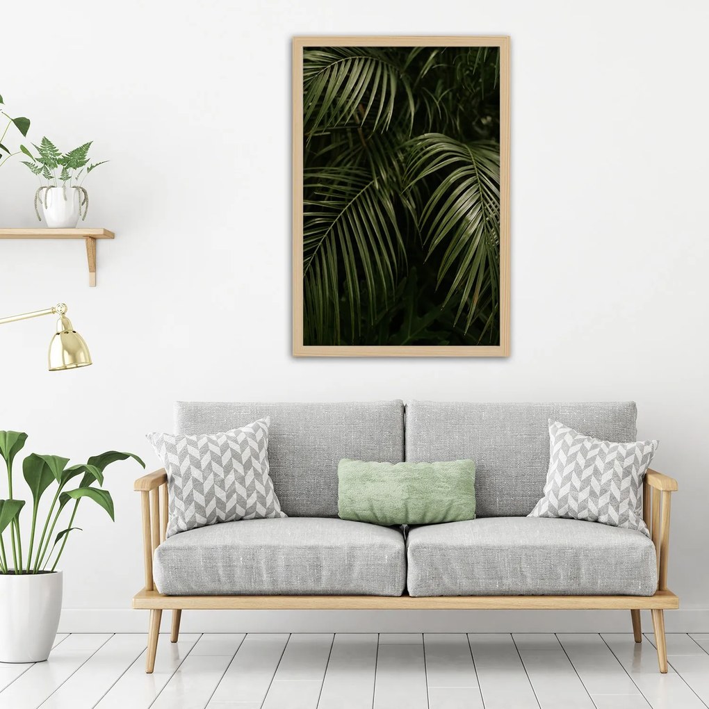 Gario Plagát Exotické palmové listy Farba rámu: Bez rámu, Rozmery: 20 x 30 cm